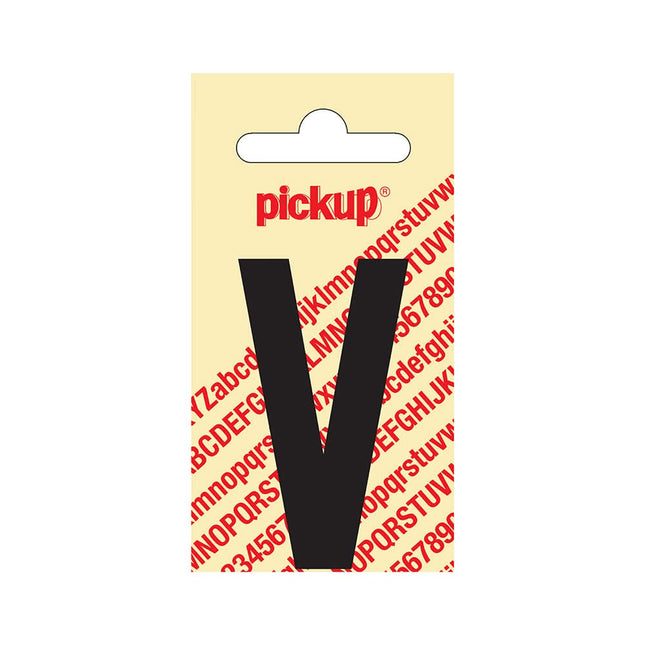 PickUp sticker - Plakletter  V - Nobel - Zwart - 60 mm