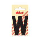 PickUp sticker - Plakletter  W - Nobel - Zwart - 60 mm
