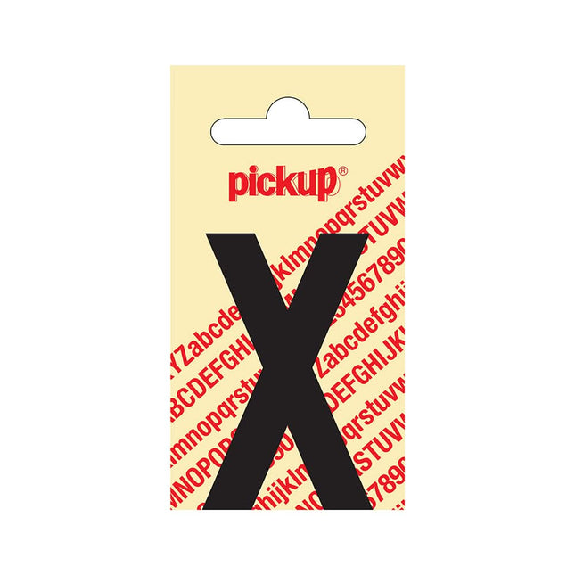 PickUp sticker - Plakletter  X - Nobel - Zwart - 60 mm