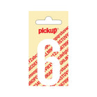PickUp sticker - Plakcijfer 6 - Nobel - Wit - 60 mm