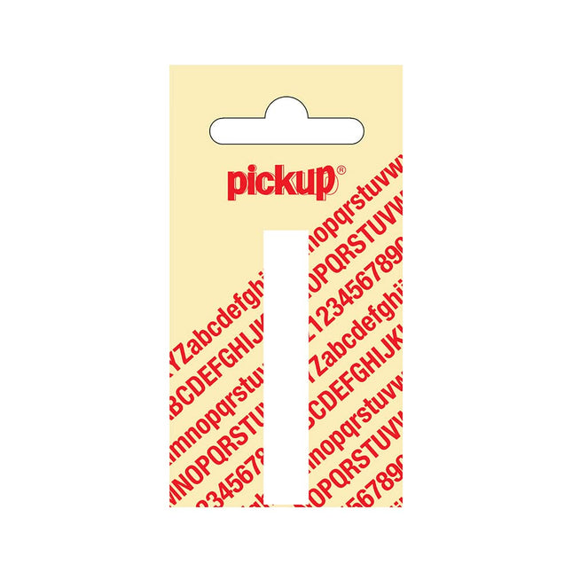 PickUp sticker - Plakletter  I - Nobel - Wit - 60 mm