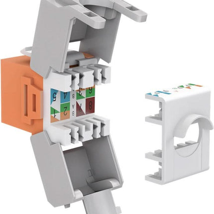 Cat 6a keystone - Oranje