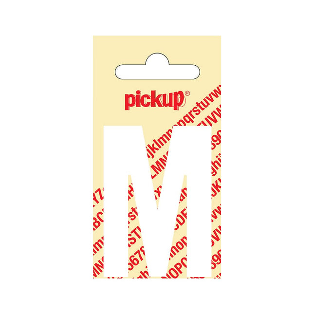 PickUp sticker - Plakletter  M - Nobel - Wit - 60 mm