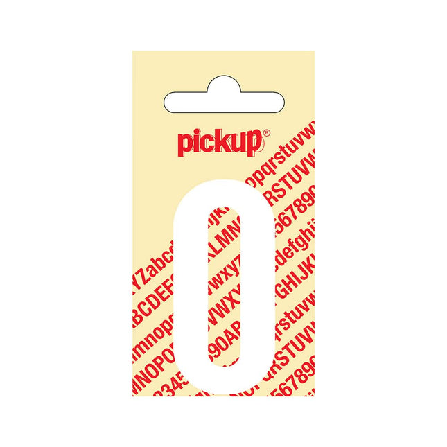 PickUp sticker - Plakletter  O - Nobel - Wit - 60 mm