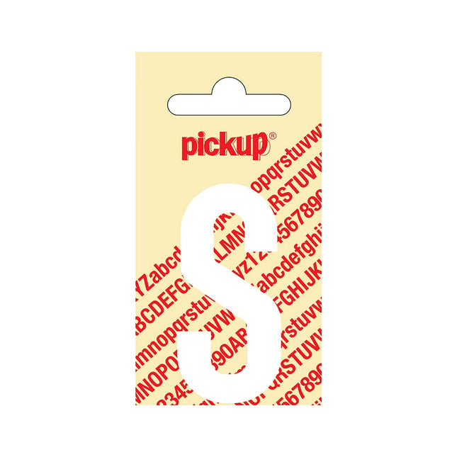 PickUp sticker - Plakletter  S - Nobel - Wit - 60 mm