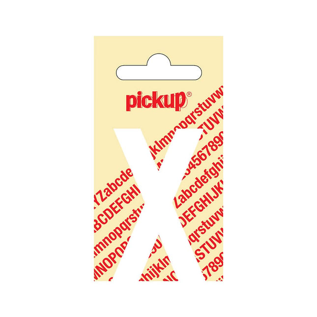 PickUp sticker - Plakletter  X - Nobel - Wit - 60 mm