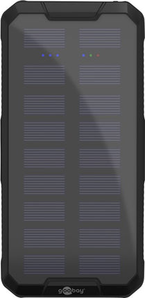 20.000 mAh Solar powerbank  - 1x USB-C + 2x USB-A - Zaklamp - Met PD & QuickCharge 3.0 - IP44