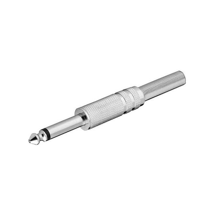 6.35mm-SDL-MT 6.35mm male jack soldeerstekker - Mono - Metaal