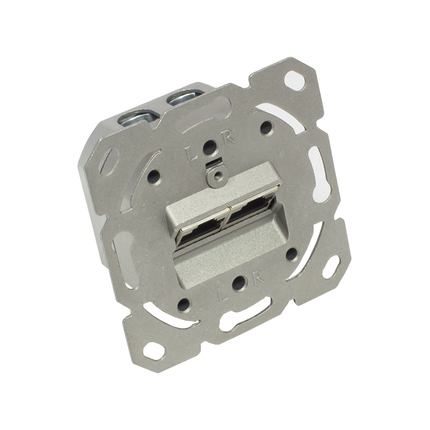 Cat 6 dubbele wandcontactdoos - Incl. RJ45 poorten - Excl. afdekplaat