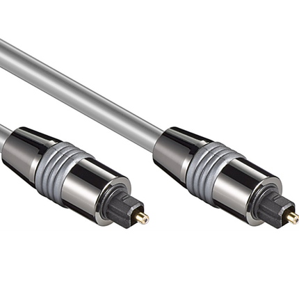 Toslink kabel - 1.5 meter - Toslink naar Toslink - 6 mm - Grijs