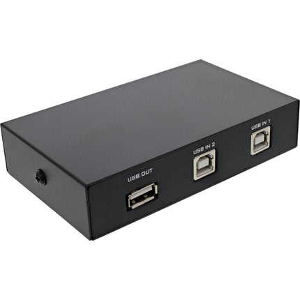 USB 2.0 handmatige schakelaar – 1 apparaat naar 2 computers – USB-A – zwart