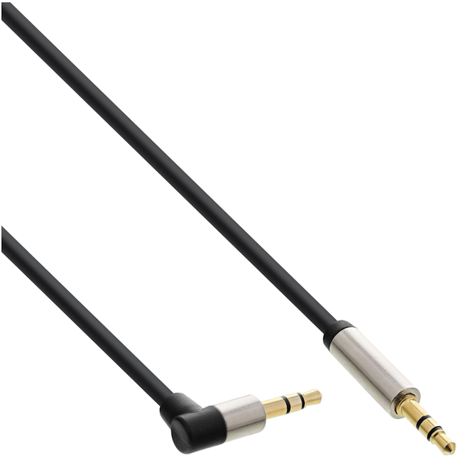 3.5 mm jack audiokabel - 1 x haaks - 3 meter - Gold-plated - InLine Slim
