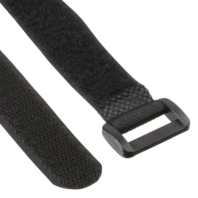 kabelbinders - 10 stuks - gesp- klittenband - 20x100 mm - Zwart