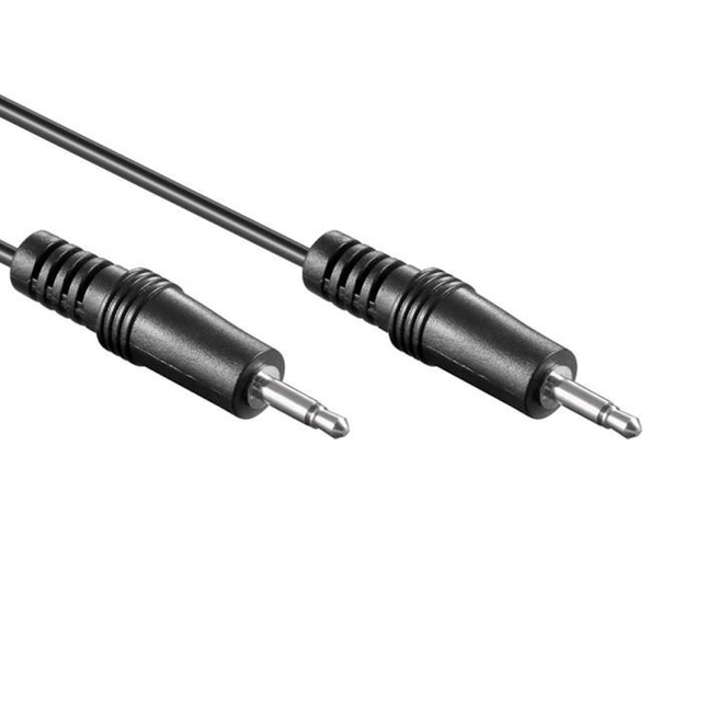 3,5 mm Jack (m) naar 3,5 mm Jack (m) mono audiokabel - 2,5 meter - Zwart