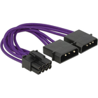 8-pins PCIe male naar 2x 4-pins Molex male adapter - 15cm