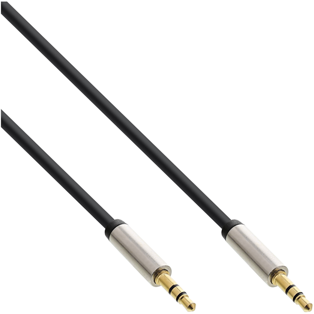 3.5 mm jack audiokabel - 10 meter - Gold-plated - InLine Slim