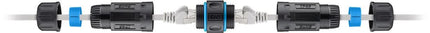 Cat 6a koppelstuk voor buiten - IP68 - 2 x RJ45 female - Afgeschermd