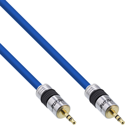 3.5 mm jack audiokabel - 50 cm - Dubbel afgeschermd - Gold-plated - InLine Premium