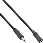 2,5 mm jack 4 polig naar 3,5 mm jack aansluiting 4 polig - verloopkabel - 5 meter - Zwart