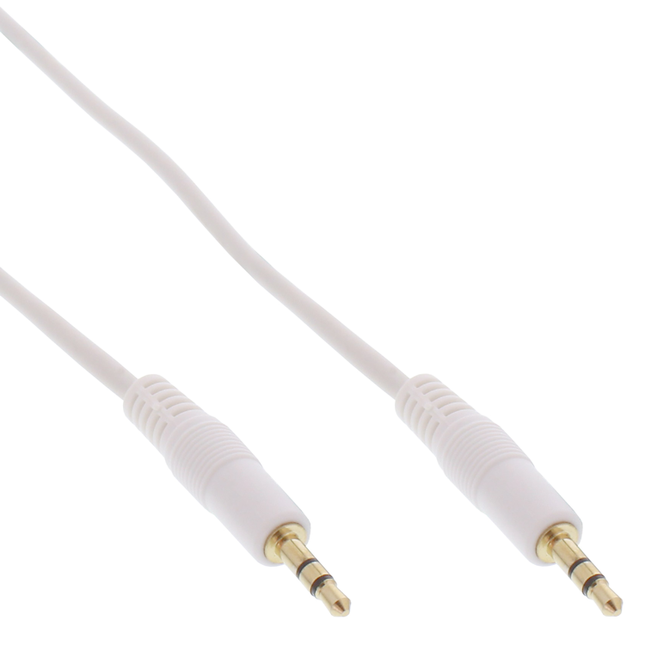 3.5 mm jack audiokabel - 1.5 meter - Gold-plated - Wit - InLine