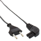 C7 kabel - 2 m - Eurostekker naar C7 haaks - Zwart
