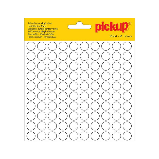 Pickup Stickers stippen - Wit -  vinyl - 12 mm