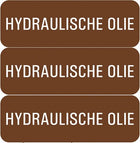 PickUp sticker - 3x bruine sticker met hydraulische olie - 10x3,3 cm