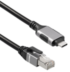 5 meter USB-C naar RJ45 verloopkabel - Cat 6 F/UTP - Zilvergrijs - USB-3.0 netwerkkabel
