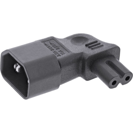 C7 - C14 stroomadapter - Zwart