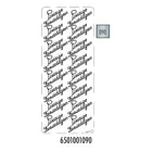 PickUp hobbysticker - 001 prettige feestdagen- Zilver - 2 stuks per verpakking