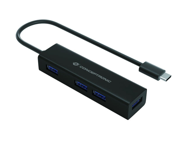 USB 3..2 gen 1 hub - USB C naar 4 x USB A - Aluminium behuizing