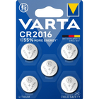 Varta  CR2016 (6016)  Batterijen- 3 Volt -  5 stuks