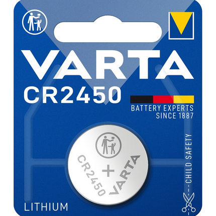 Varta  CR2450 (6450) Batterij,- 3 Volt  -  1 stuk