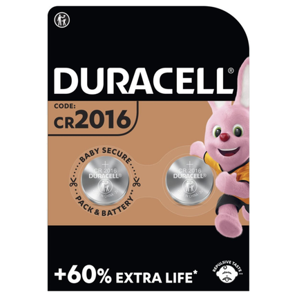 Duracell  CR2016 Batterijen - 3 Volt -  2 stuks