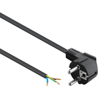 Aansluitsnoer met schuko stekker - 3 x 1 mm² - Zwart - 5 meter - Haaks