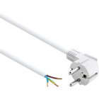 Aansluitsnoer met schuko stekker - 3 x 1 mm²- Wit- 5 meter - Haaks