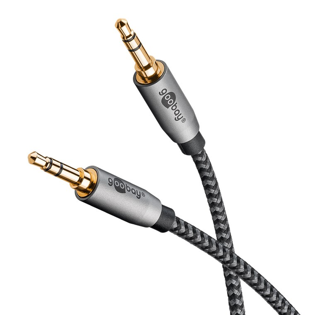 3,5 mm jack premium kabel - 50 cm - Goobay - Verguld