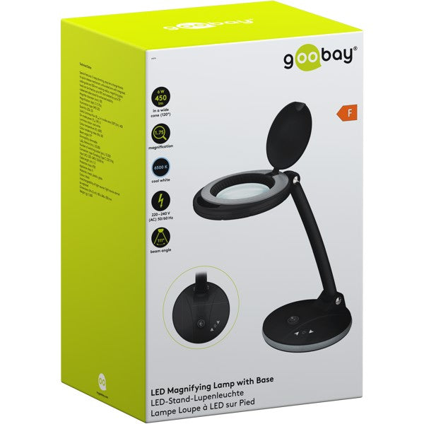 LED-Loeplamp met Tafelvoet – Dimbaar – 6 W – 1,75x Vergroting – Zwart