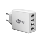 Goobay 30 Watt lader - 4 x USB A - Wit