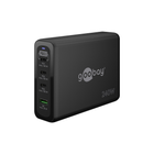 Goobay desktop lader - 3 x USB C PD + 1 x USB A QC - GaN lader - Zwart