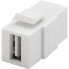 USB A keystone - USB A female naar USB A female USB 2.0 - Wit
