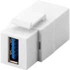 USB A keystone - USB A female naar USB A female USB 3.0 - Wit