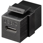 USB C keystone - USB C female naar USB C female USB 3.2 - 10 Gbit - PD 100 watt - Zwart