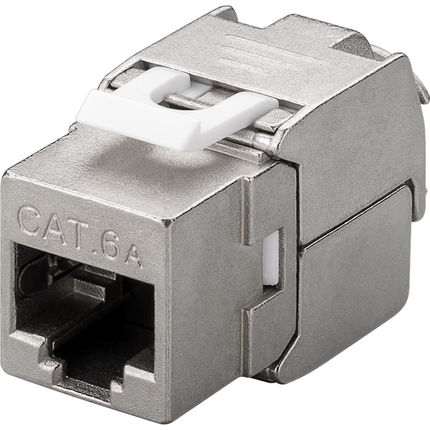 Cat 6a keystone - Afgeschermd - Tot 9 mm diameter - Slimline - Metaal