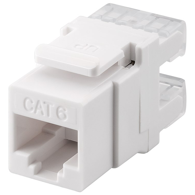 Keystone-module RJ45 – CAT6 – UTP – 250 MHz – 3 micron verguld