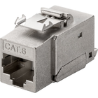 Cat 6 keystone - Afgeschermd - Tot 9 mm diameter - Metaal