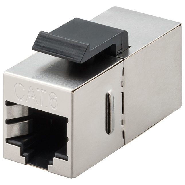 Keystone Module RJ45-koppeling – CAT6 – STP – 2x RJ45 Vrouwelijk (8P8C) –  Vergulde Contacten – 1:1 Pinbezetting