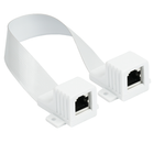 RJ45-Vensterdoorvoer – RJ45 (v) naar RJ45 (v)  – Wit – 30 cm