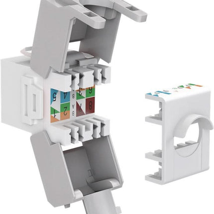 Cat 6a keystone - Wit