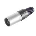 XLR 3-pins (m) connector - Plastic trekontlasting - Grijs/zwart